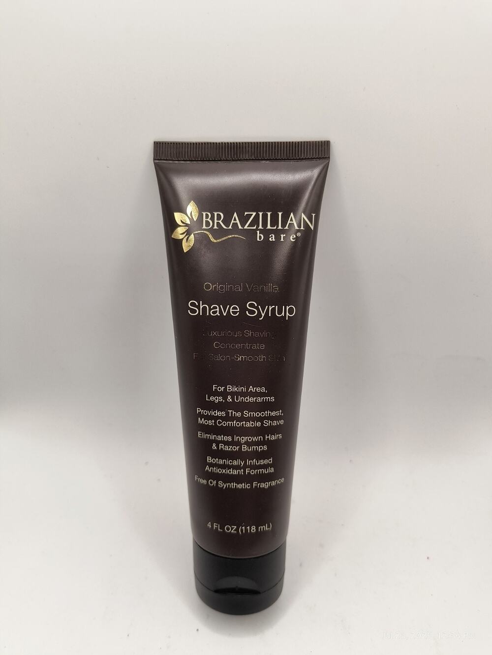 Brazilian Bare Shave Syrup Eliminates Ingrown Hairs & Razor Bumps 4floz Vanilla